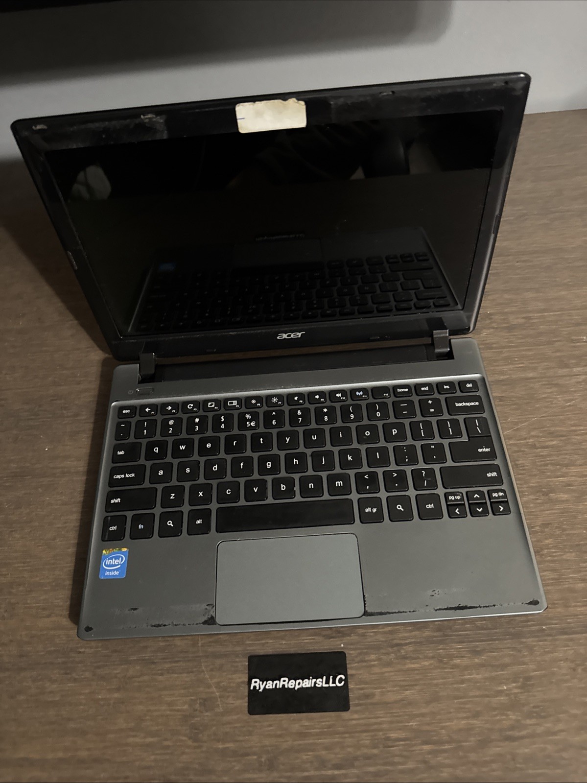 Acer Chromebook Q1VZC Gray 11.6″ Intel Celeron Built-in Webcam Laptop For Parts