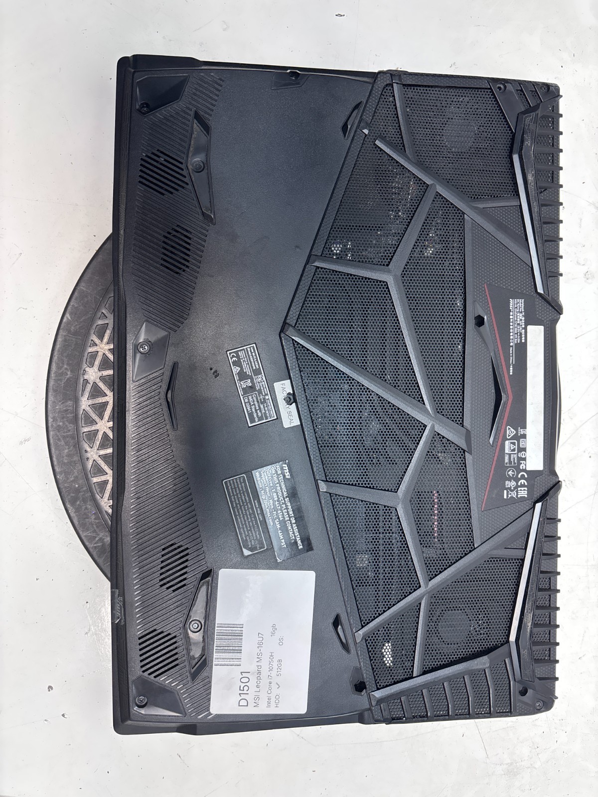 MSI Leopard MS-16U7 Intel Core i7-10750H 2.6ghz 16gb 512GB SSD Nvidia GTX 1660Ti