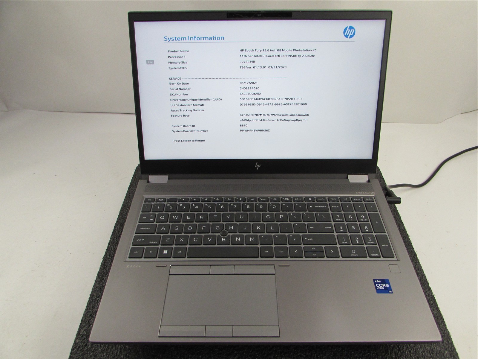 HP ZBOOK FURY 15 (G8) FHD CORE I9-11950H 1TB SSD 32GB RAM RTX A4000 NO O.S