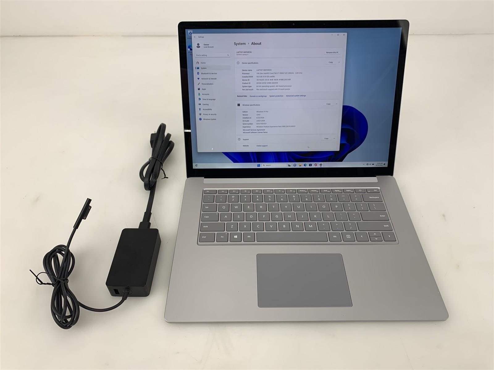 Microsoft Surface Laptop 4 1979 i7-1185G7 3.00GHz 16GB RAM 256GB NVMe Win 11 Pro