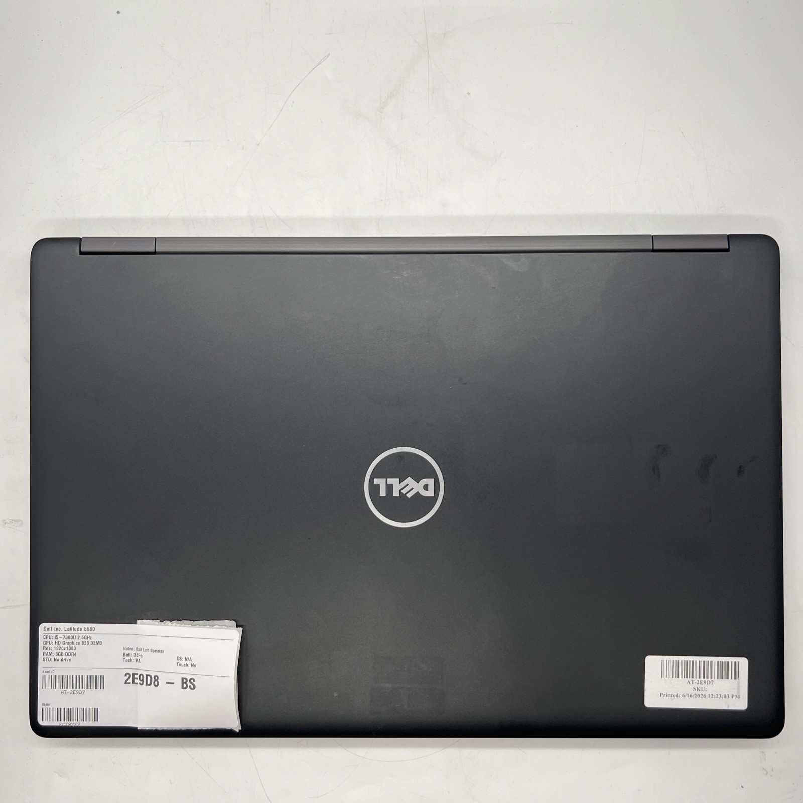 Dell Latitude 5580 i5 7300U 2.6GHz 8GB RAM No Drive No OS
