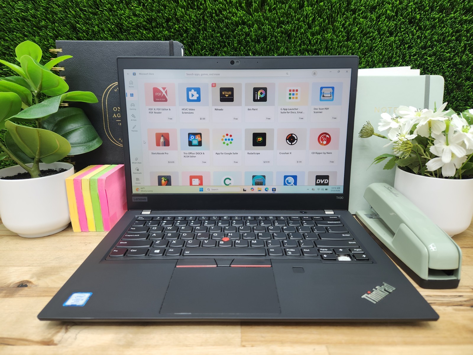 Lenovo ThinkPad T490 14″ FHD i5-8365U 1.6GHz 16GB 256GB SSD Windows 11 Pro READ~