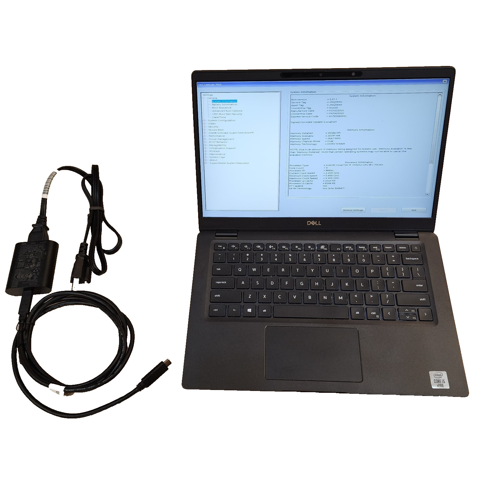 Dell Latitude 7310 13.3″ FHD i5-10310U 16GB RAM No SSD