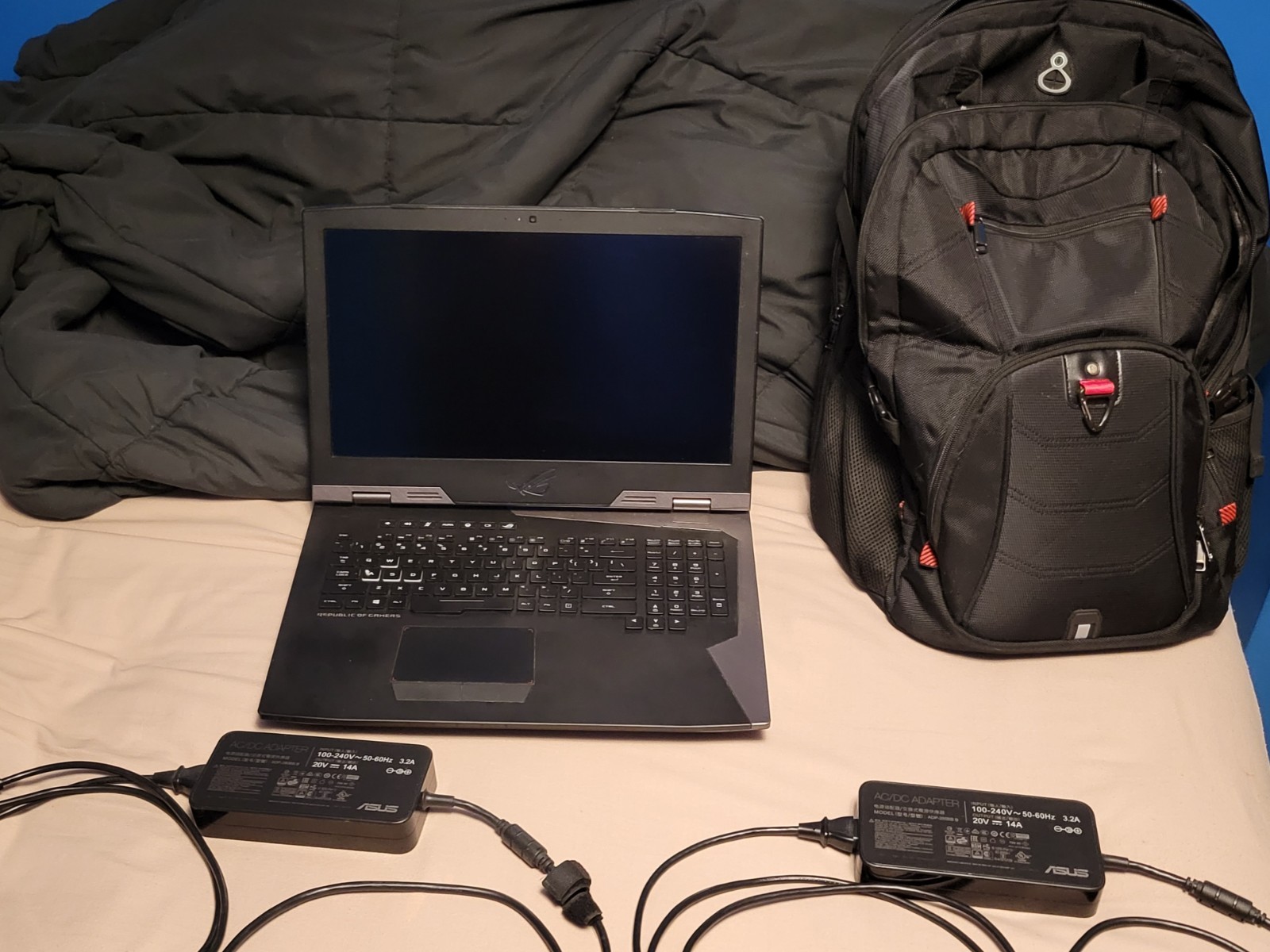 ASUS ROG G703GI USED. Has: 1080, 3TB Mixed Storage, 32GB DDR4 2667MHZ, I7-8750H
