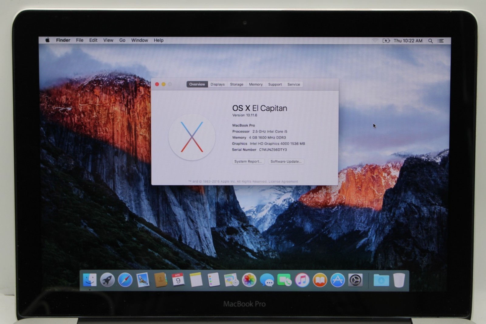 Apple Macbook Pro (A1278) 13.3″ i5-3210M 4GB RAM 500GB *USED/TESTED*