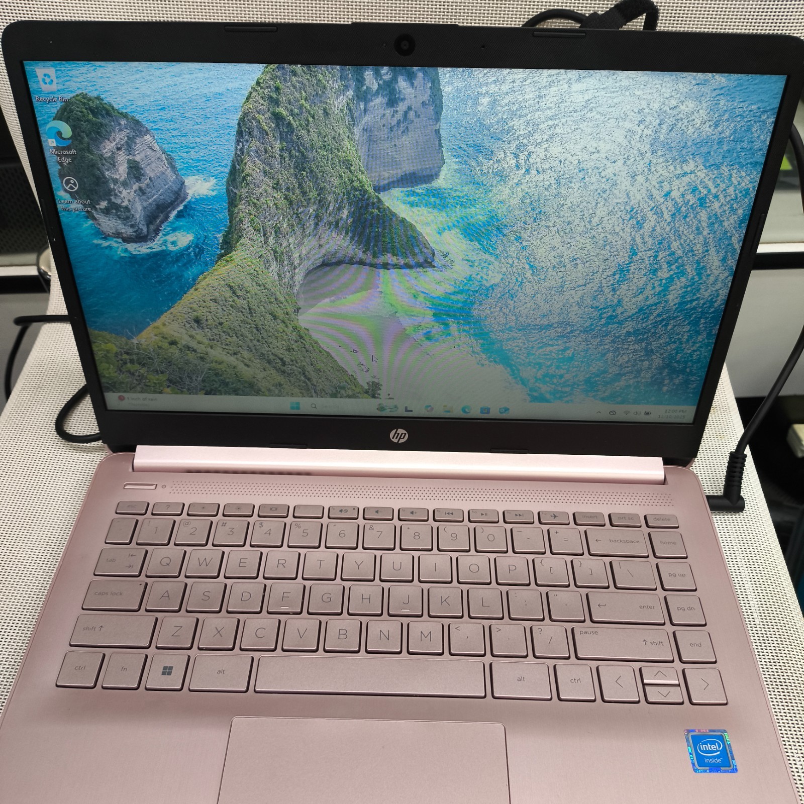 HP 14-Pink Laptop Win 11 Home 4GB / 64GB Works Great
