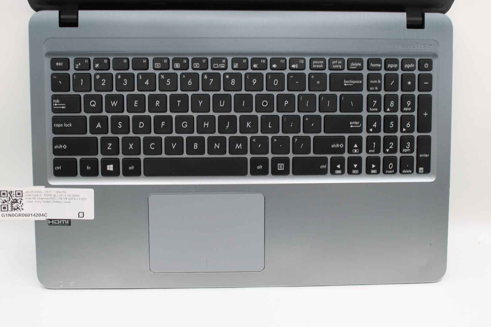 ASUS X540L _ i3-5020U @ 2.2 _ 4GB RAM _ 256GB SSD _ No OS _ w/ AC
