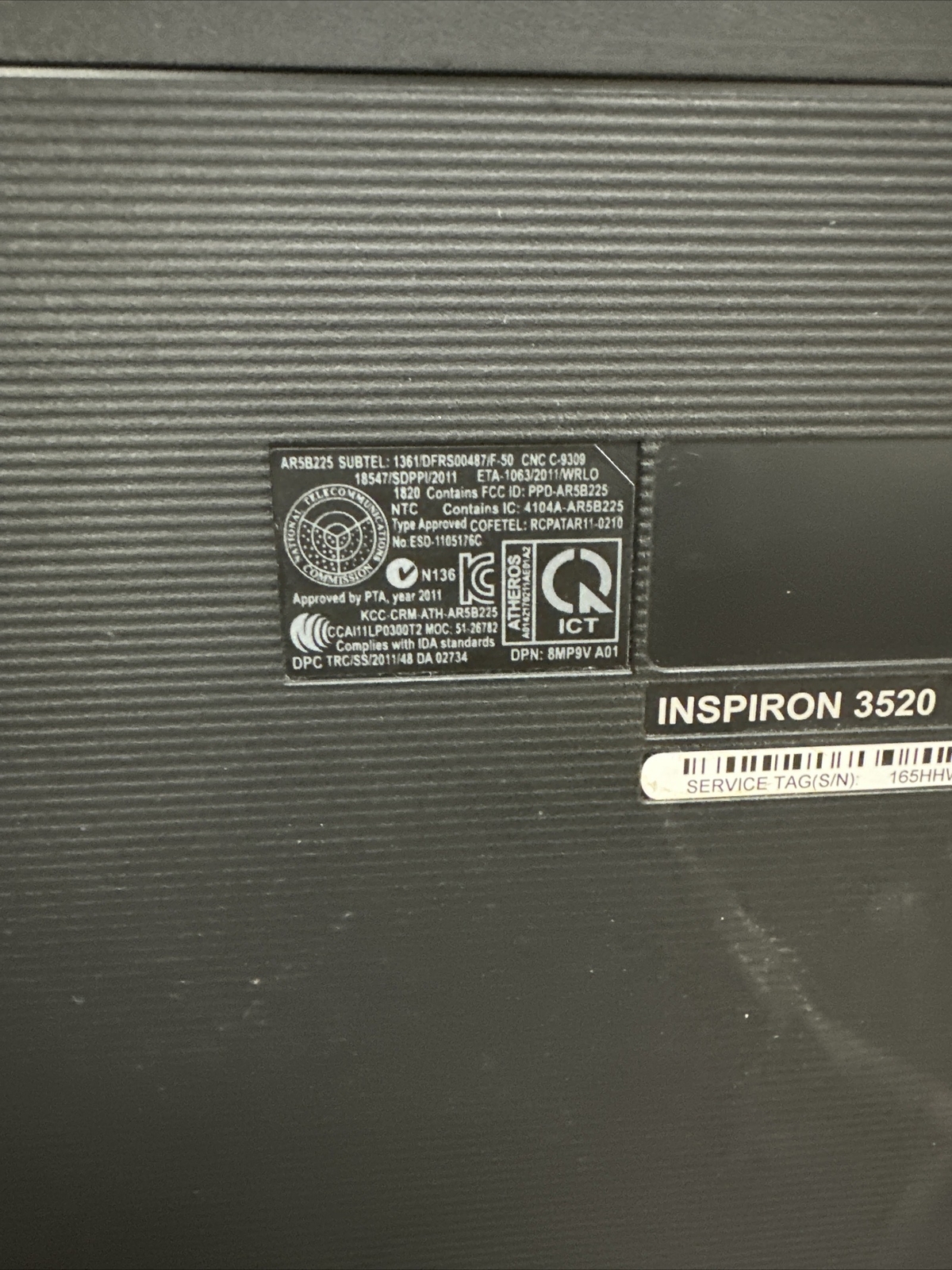 Dell Inspiron 3520 Core i3 – Untested