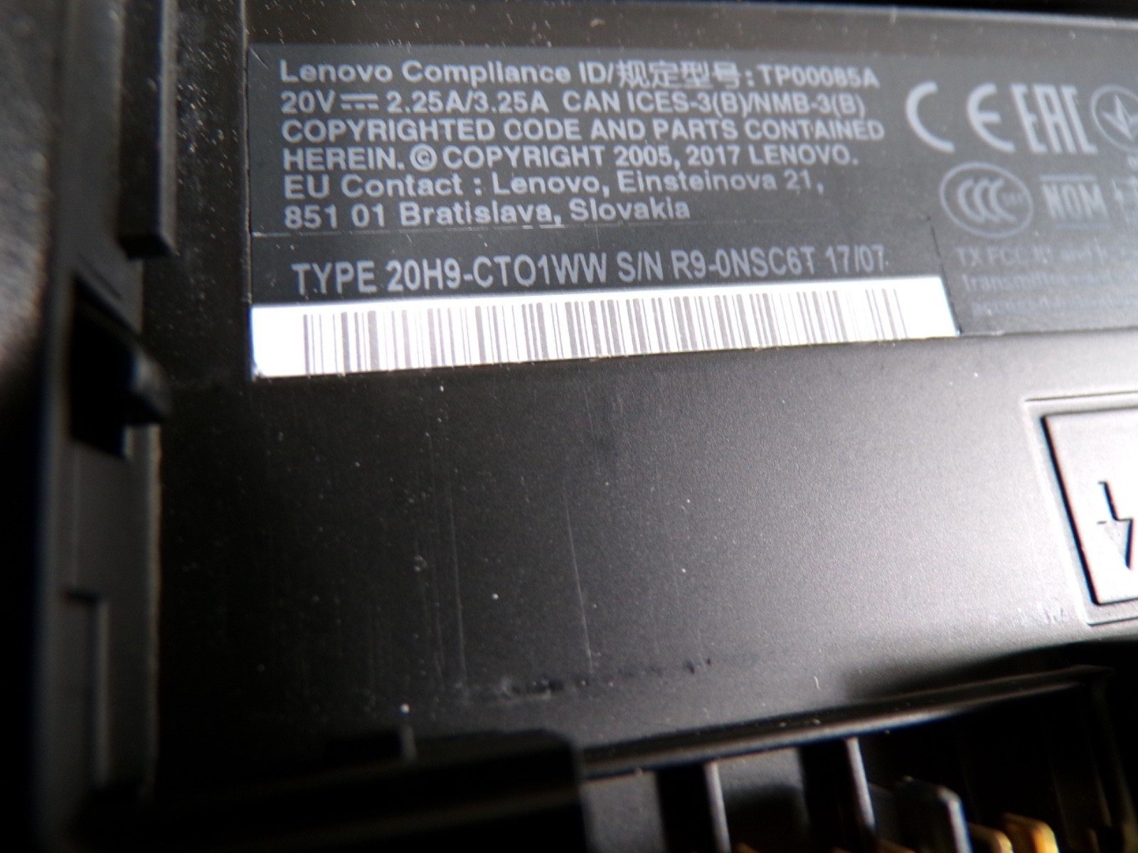 THINKPAD T570 INTEL CORE I7-7600U 2.80GHZ 16GB RAM **BIOS L0CKED **NO HD/ NO CAD