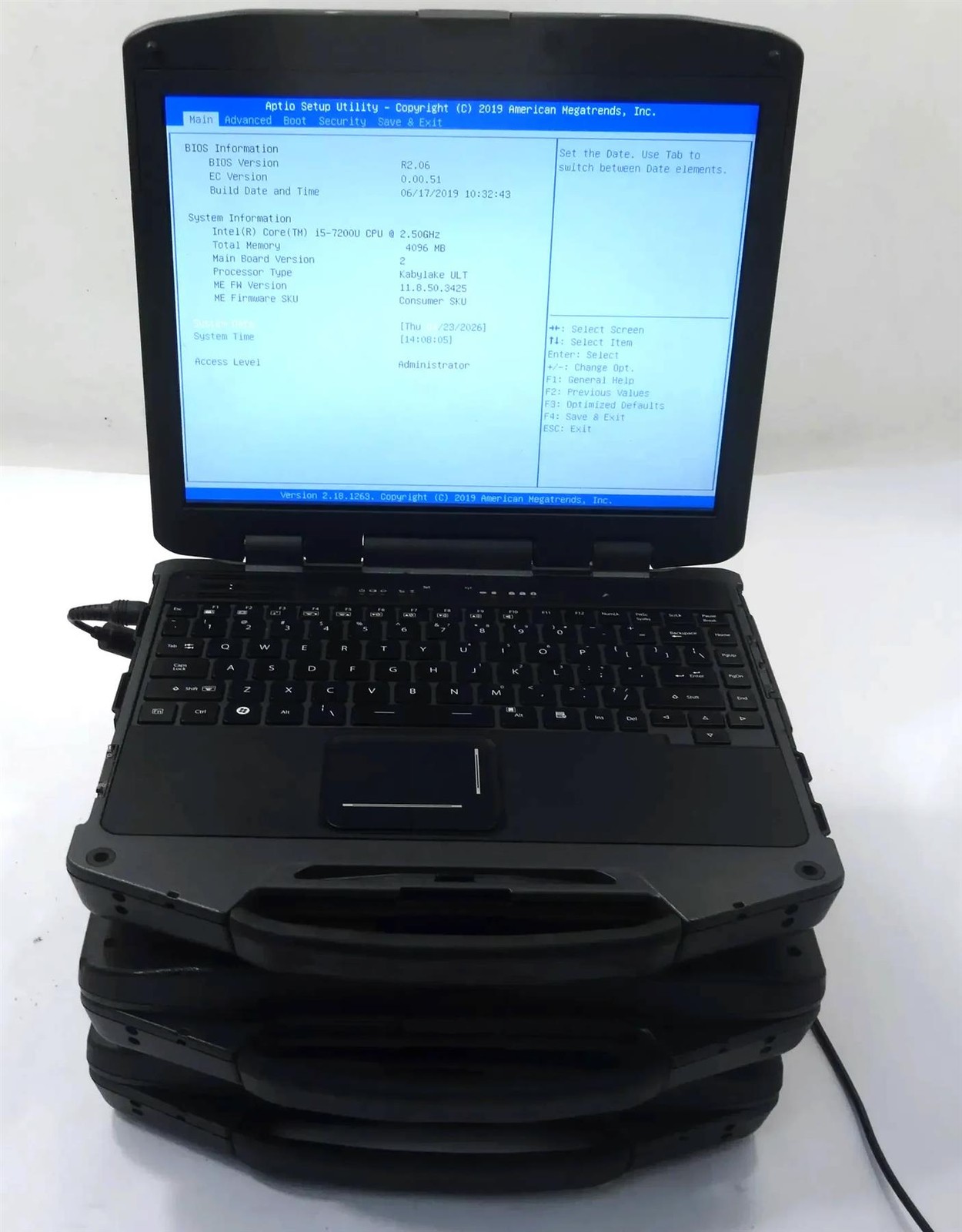 Lot of 3 Durabook R8300 Rugged Core i5-7200U 2.50GHz 4GB No HD Laptop