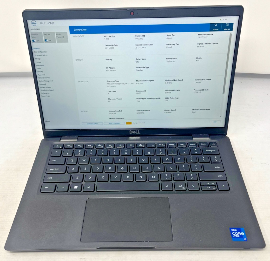 Lot of (2) Dell Latitude 7430 7420 laptops, Intel i7-1265U 1185G7 32GB RAM No OS