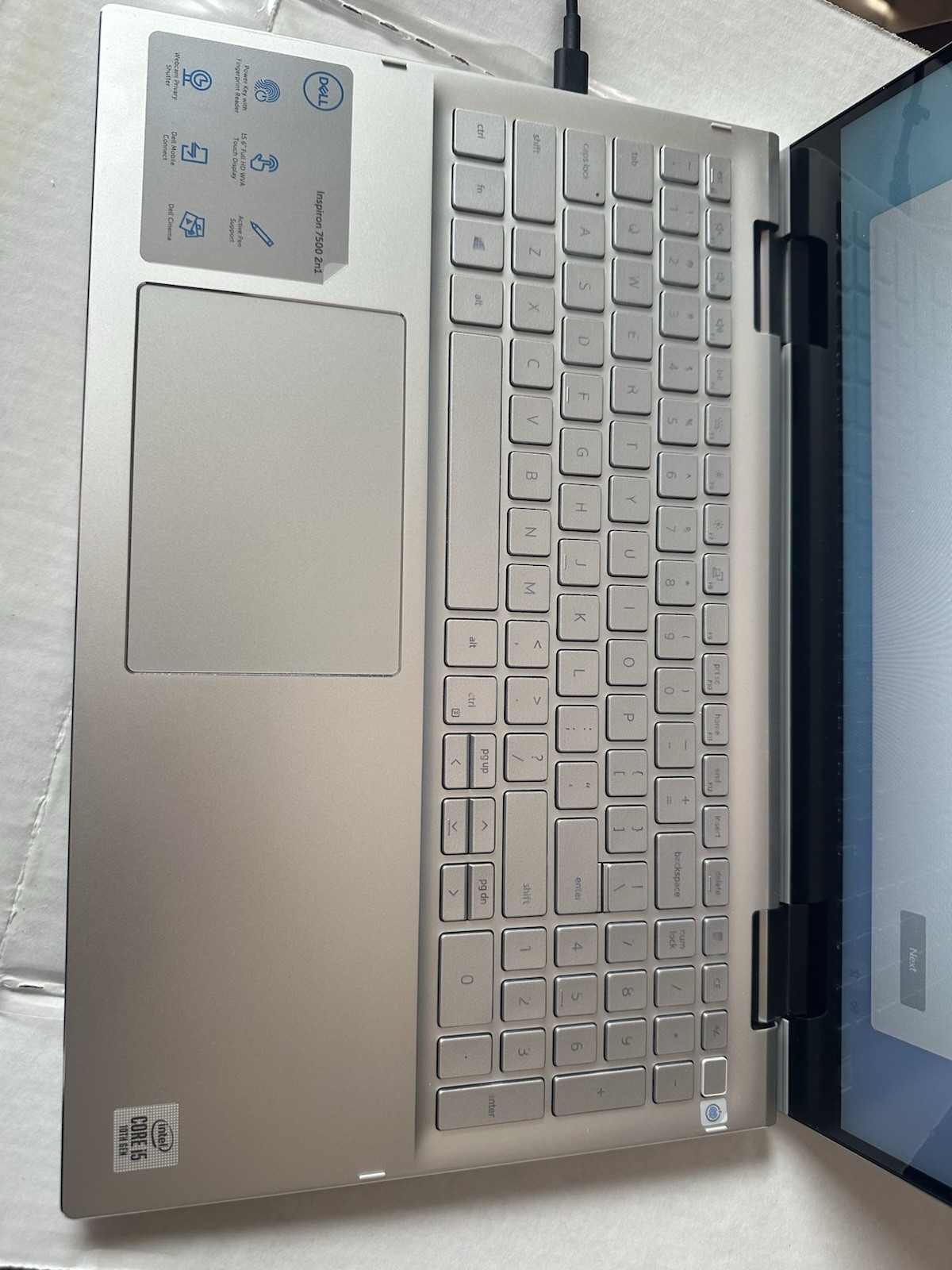 Dell Inspiron 7500 2n1 15.6″ Touch Screen Laptop-512Gb-intel i5 1035G1-12Gb Ram