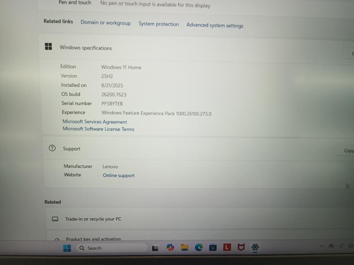 PRE OWNED LENOVO IDEAPAD SLIM 3 15IRU8 -16GB RAM-477GB-WINDOWS 11 HO (P23017183)