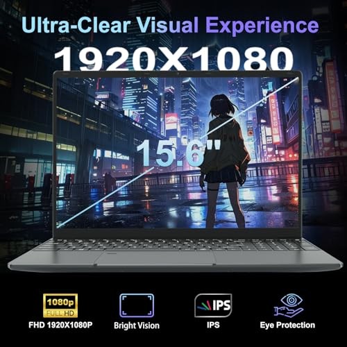 15.6 inch Laptop PC Cerelon N5095, Portable Computer 16GB RAM 16.6-inch Laptop