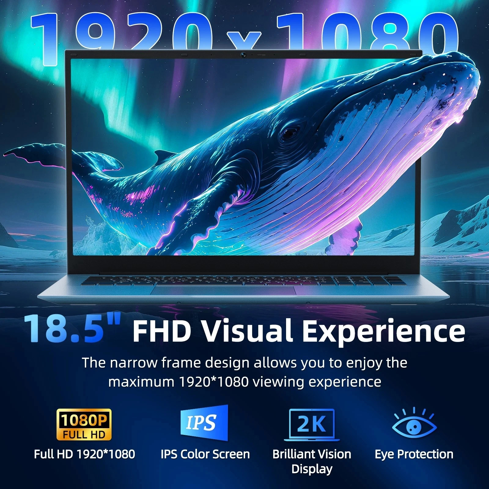 NEW 18.5″ Laptop Win11 Home Core i3 16GB RAM 1TB SSD Wi-Fi 6 RJ45 USB-C
