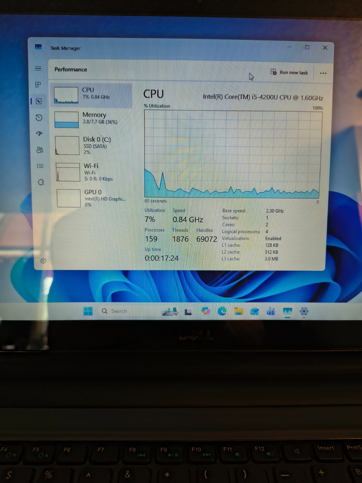 15in Dell Insp 5537 Touch Core i5-4200U@1.36GHz 8GB 256GB SSD Win11Hm New Batt