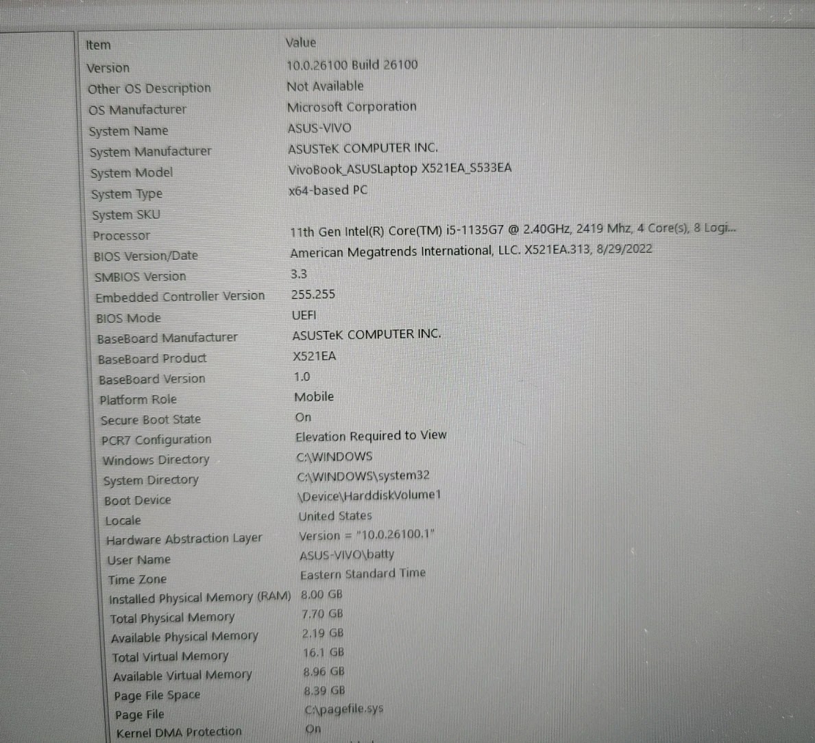 ASUS Vivobook Laptop X521EA_5533EA S15 Intel Core i5 2.4GHz 8GB RAM 512GB SSD