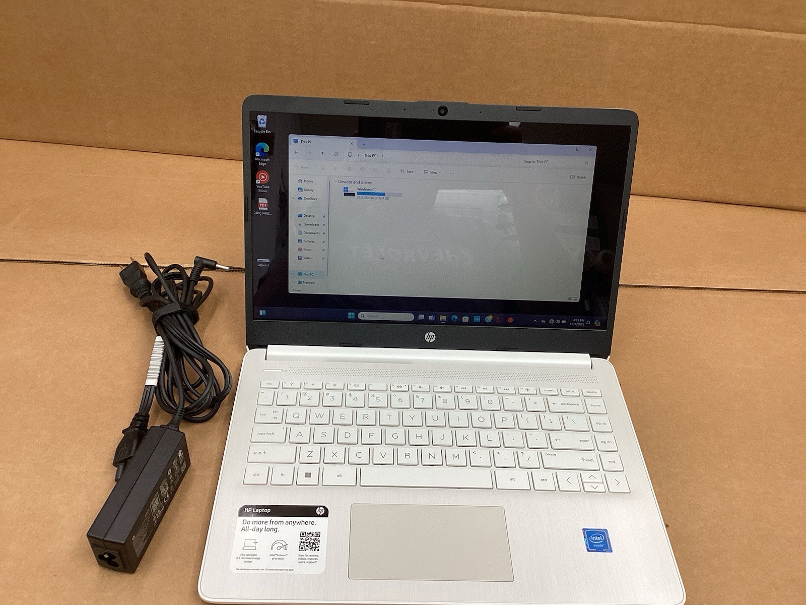 HP 14-dq0080nr 14in Laptop Intel N4120 4gb MEM 64gb eMMC Win11 Touch Screen