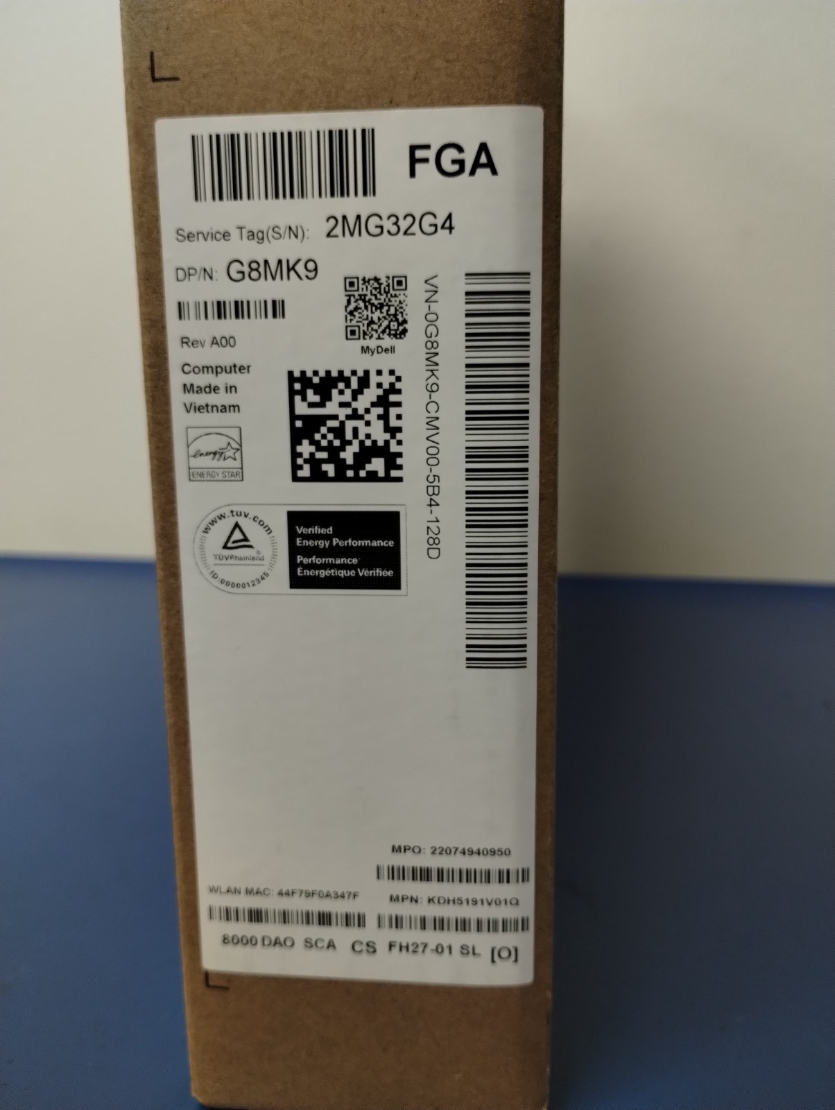 DELL 15 DC15255 G8MK9, AMD Ryzen 7 7730U, 2.00 GHz, 16 GB RAM, 512 GB NVMe SSD
