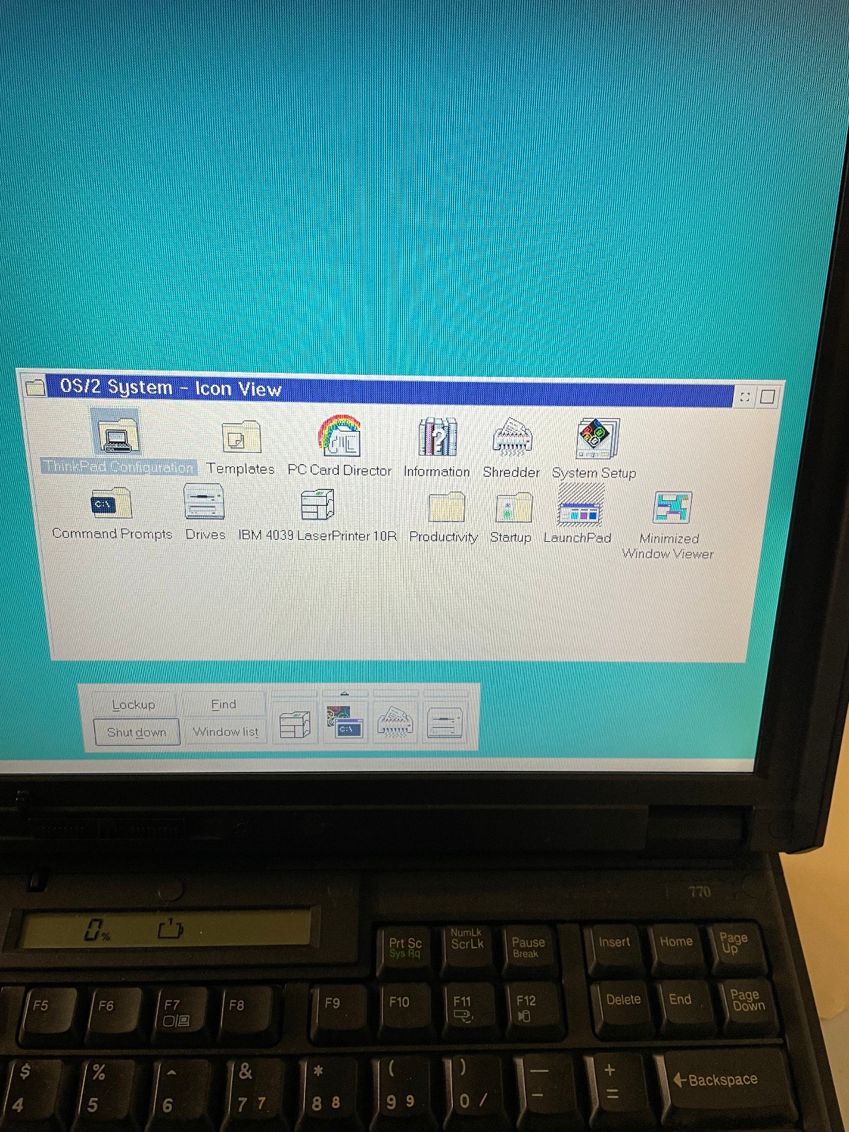 VINTAGE IBM THINKPAD 770 With OS/2 Warp Verion 3 Installed