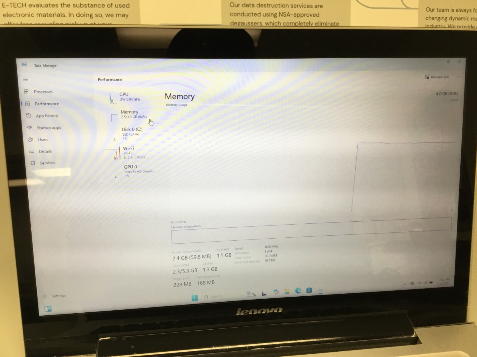 Lenovo Idealpad U430 Touch 14” 256 GB SSD Core i5 4th Gen 1.70GHz 4 GB RAM