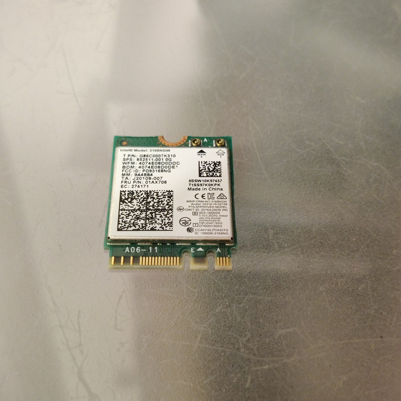 ACER A315-51 31 53 51 54 A515 WIFI CARD COMBO WIFI+BT DUAL G86C0007K310 NGFF
