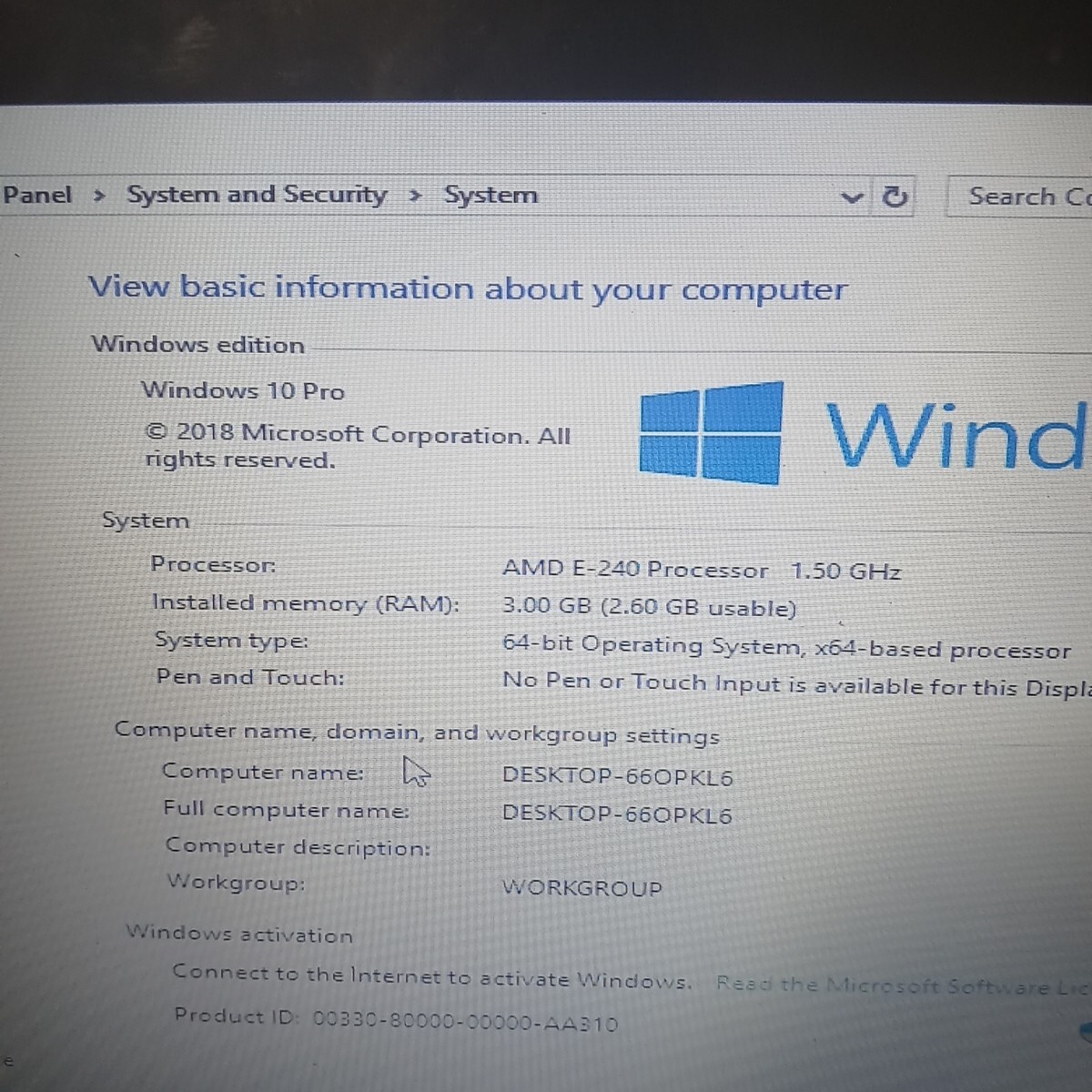 Toshiba Satellite 15.6″ Laptop C655D-AMD 4GB 240GB SSD