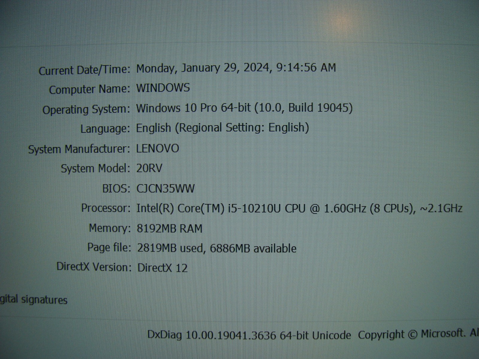 Lenovo ThinkBook 14-IML FHD i5-10210U 1.60GHz 8GB 256GB SSD PWR battery +Charger