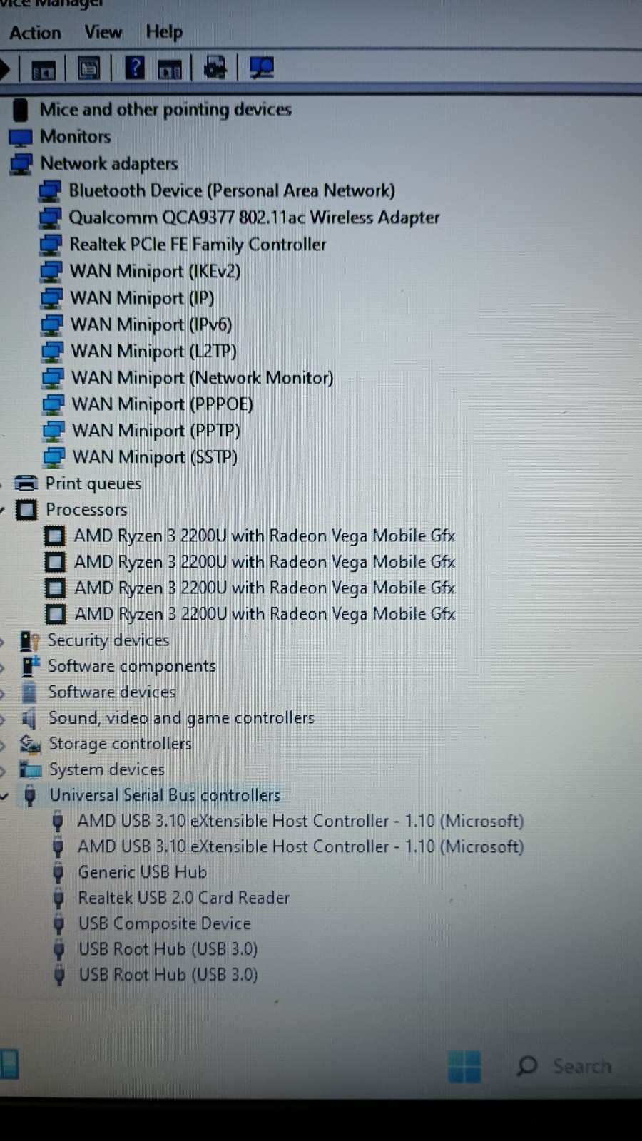7194 Inspiron5575 w/charger.Ryzen3.8GB.128GB NVMe.15.6″.Radeon.Optical.W11.Nice!