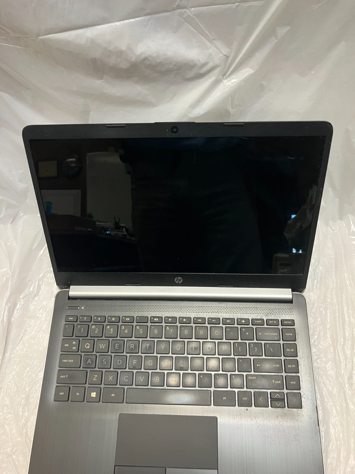 HP Notebook 14-dk0053od 14 AMD A4-9125 Dual-Core, Silver, Laptop FOR PARTS