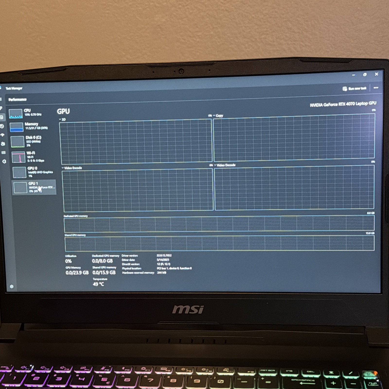 MSI Katana 15 15.6” Gaming i7-13620H RTX 4070 (UPGRADED 32GB DDR5) 1TB B13VGK