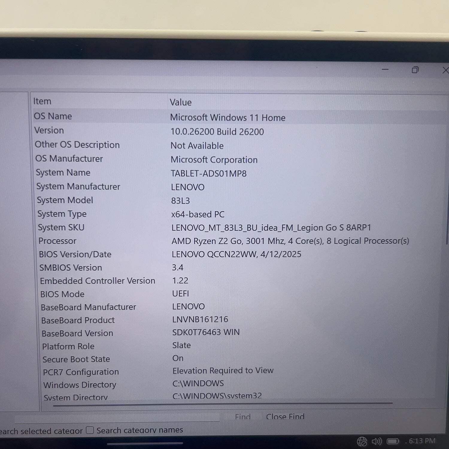 Lenovo Legion Go S 8″ AMD Ryzen Z2 Go 16GB RAM 512GB White 83L3001VUS