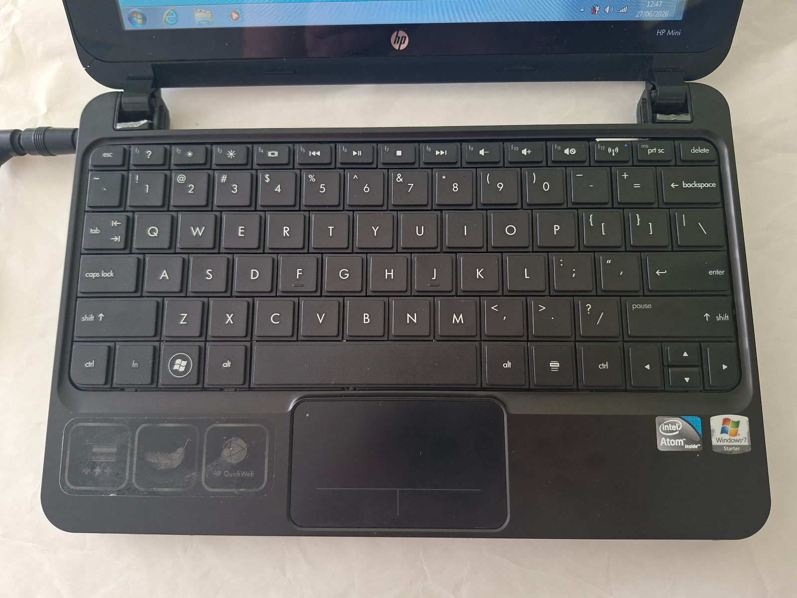 HP Mini 210-1000 Blue Netbook 10.1″ 1GB 120GB SSD Windows 7 Wi-Fi Bluetooth