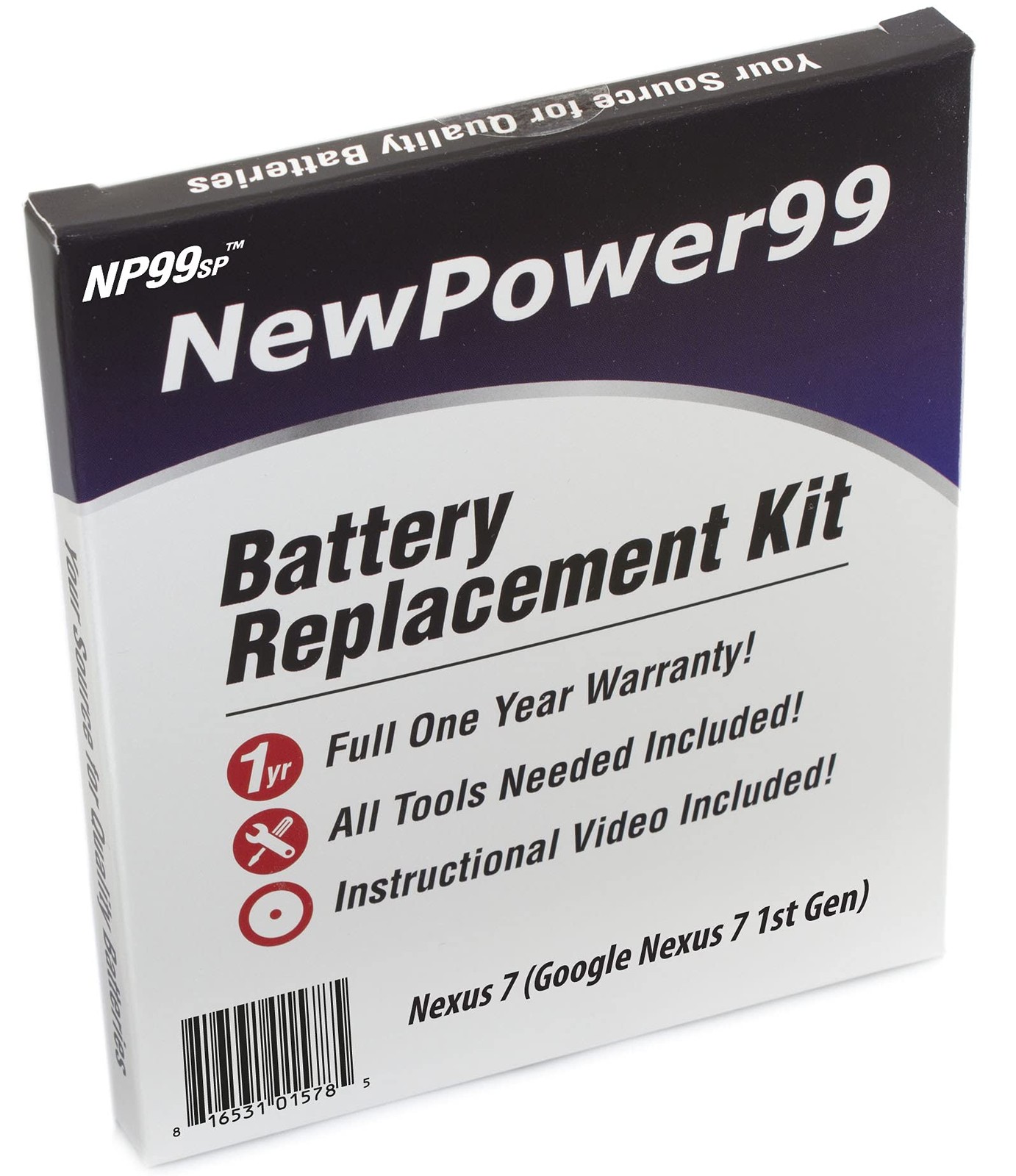 NewPower99 Battery Kit for Google Nexus 7 (1st Gen ME370T) w/Tools, Video