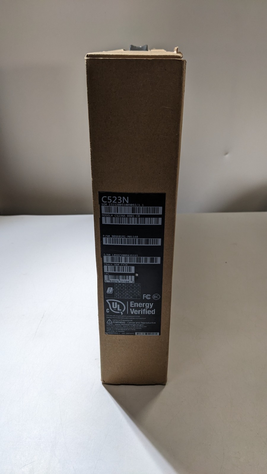 Asus Chromebook (C523NA) 15.6inch HD NanoEdge Display *BROWNBOX