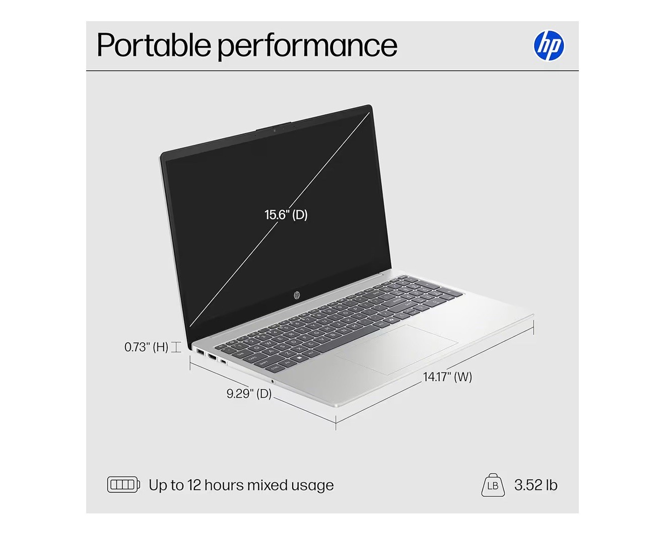 HP Portátil 15,6, pantalla táctil HD, AMD Ryzen 58 GB de RAM, 512 GB, AMD Radeon