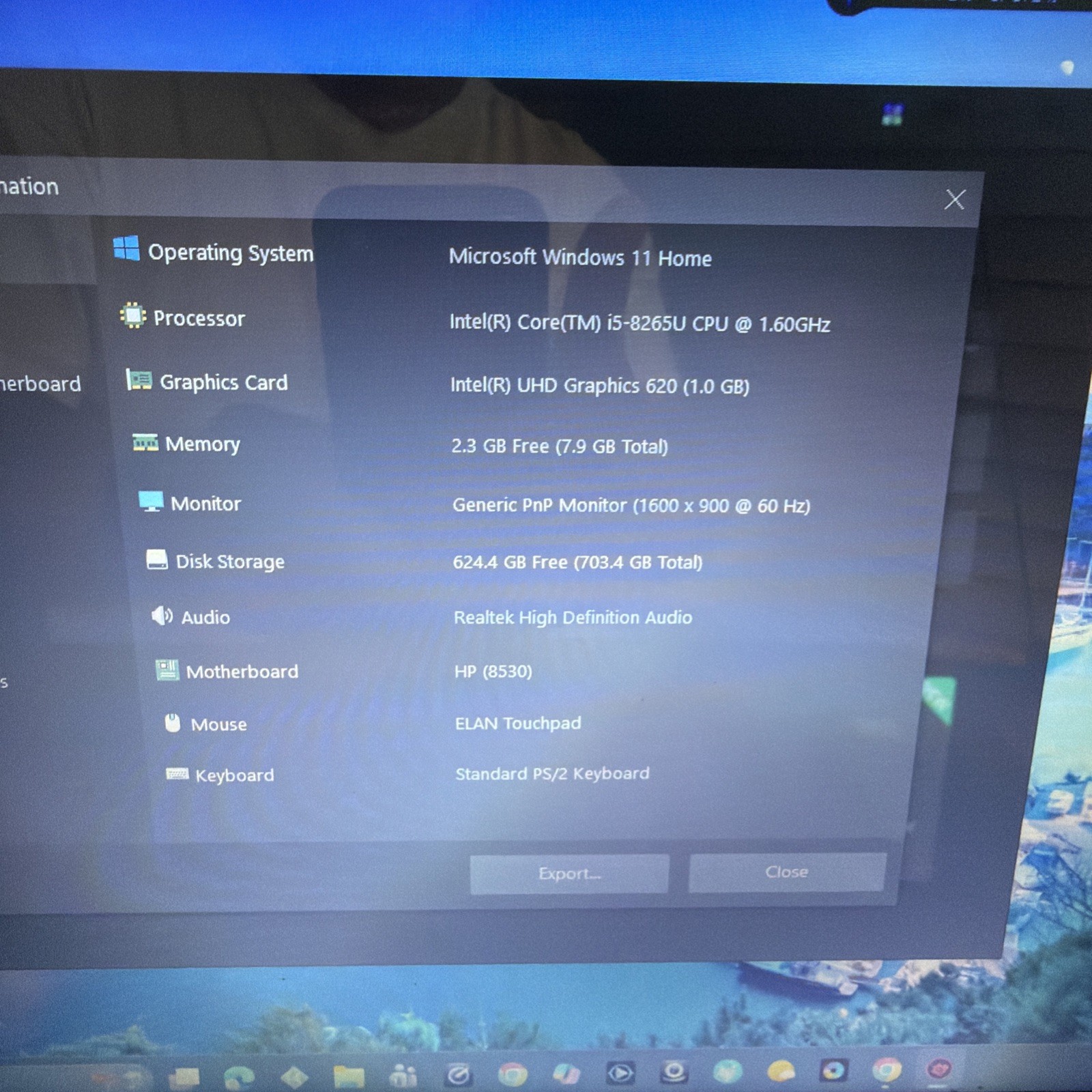 HP 17-by1062st 17.3” Laptop i5-8265U 8GB RAM 256GB SSD 500 GB HHD Win 11 Home 64