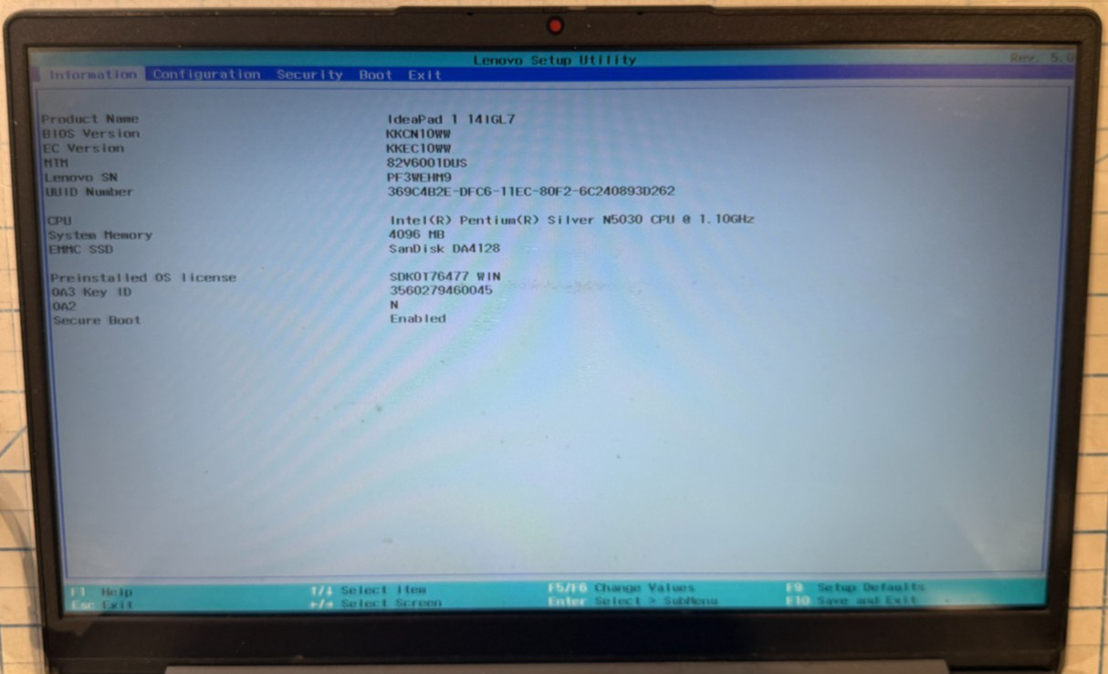 HP Pavilion x360 Intel R Pentium CPU N3540 @ 2.16GHz 4GB