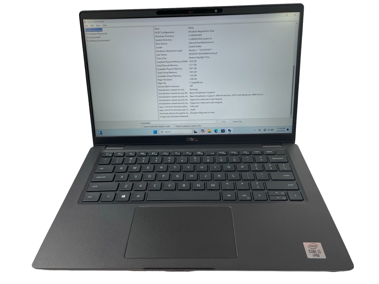 Dell Latitude 7410 i5 10310U 1.70GHz 16GB RAM 256GB NVMe Win.11Pro Touchscreen