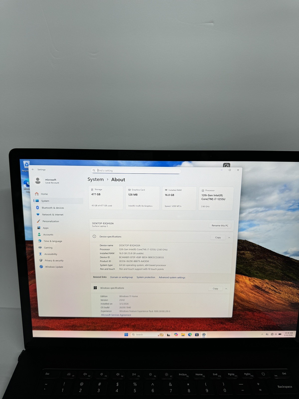 Microsoft Surface Laptop 5, 15”/ i7-1265U, 16GB, 512GB, Touchscreen- USED‼️