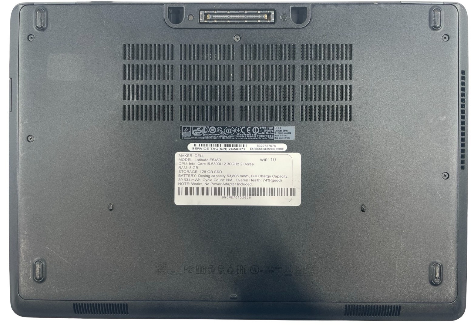 Dell Latitude E5450 Intel i5-5300U@2.30GHz 8GB RAM 128GB SSD Win. 10 Good bttry