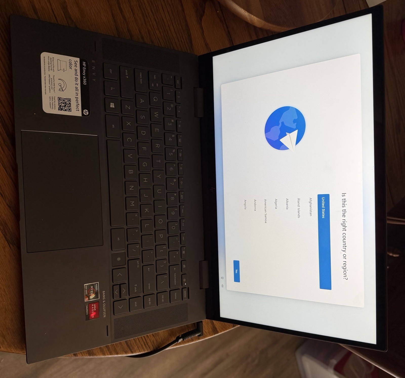 HP Envy X360 Convertible Laptop 8GB 256GB 5500u Intel Core