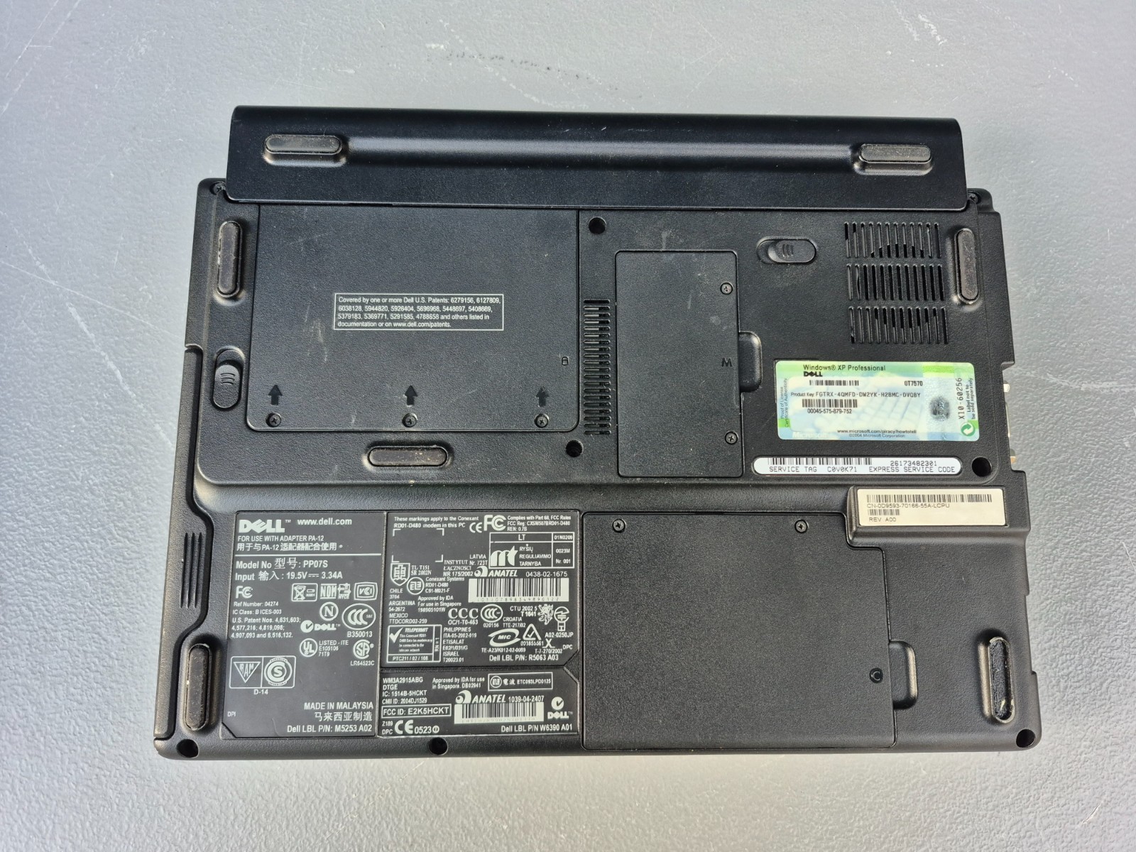 Dell Inspiron 700m 12″ Laptop Intel Pentium Centrino No Hard Drive