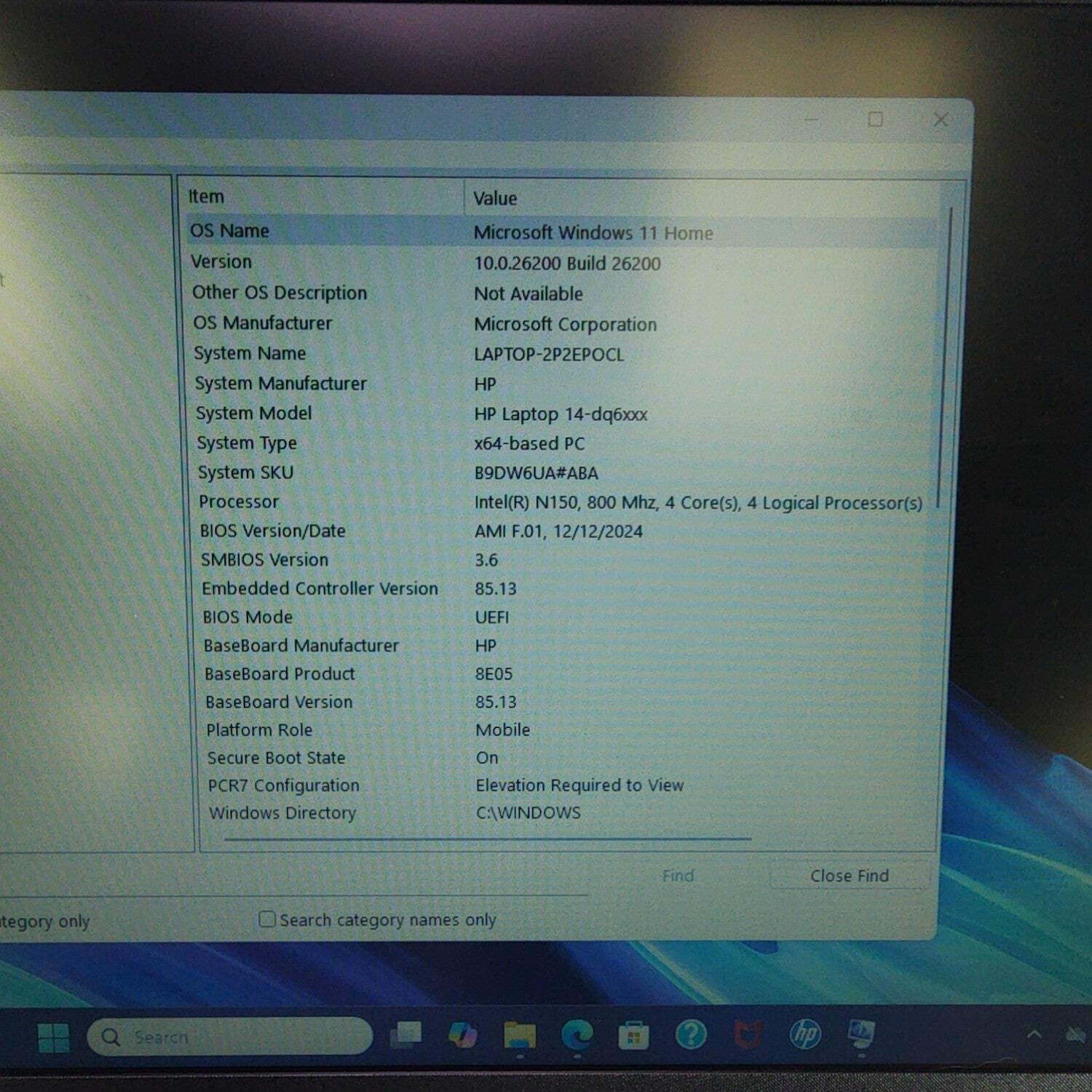HP NoteBook 14-DQ6115NR 14″ N150 0.8GHz 4GB RAM 64GB