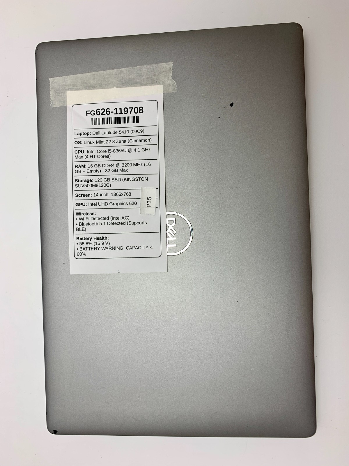 Dell Latitude 5410 | i5-8365U | 16GB RAM | 1200GB SSD | LINUX