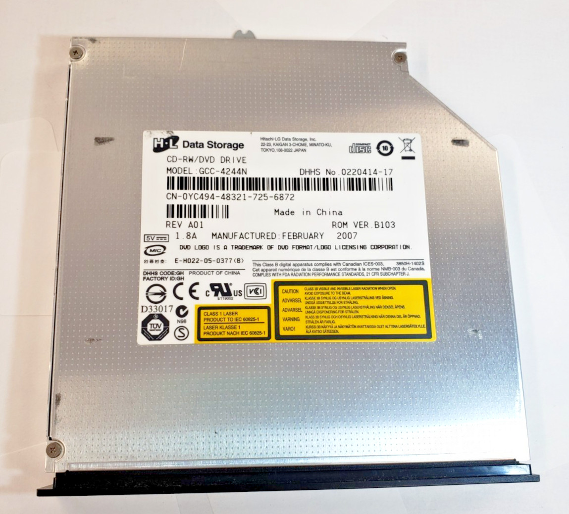 Hitachi LG DVD/CD-RW drive for laptops GCC-4244N. pre-owned