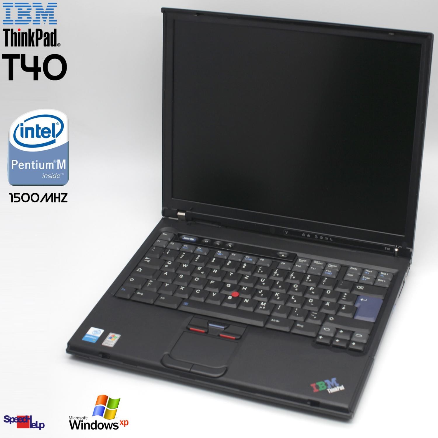 NOTEBOOK IBM THINKPAD T40 INTEL PENTIUM 1500MHZ LAPTOP 1GB 160GB LPT WIFI DVD CD