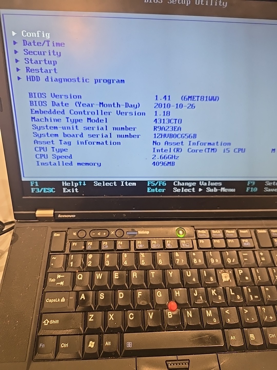 Lenovo ThinkPad T510 Intel Core i5-M520 2.66GHz 4GB Ram 256 GB HDD