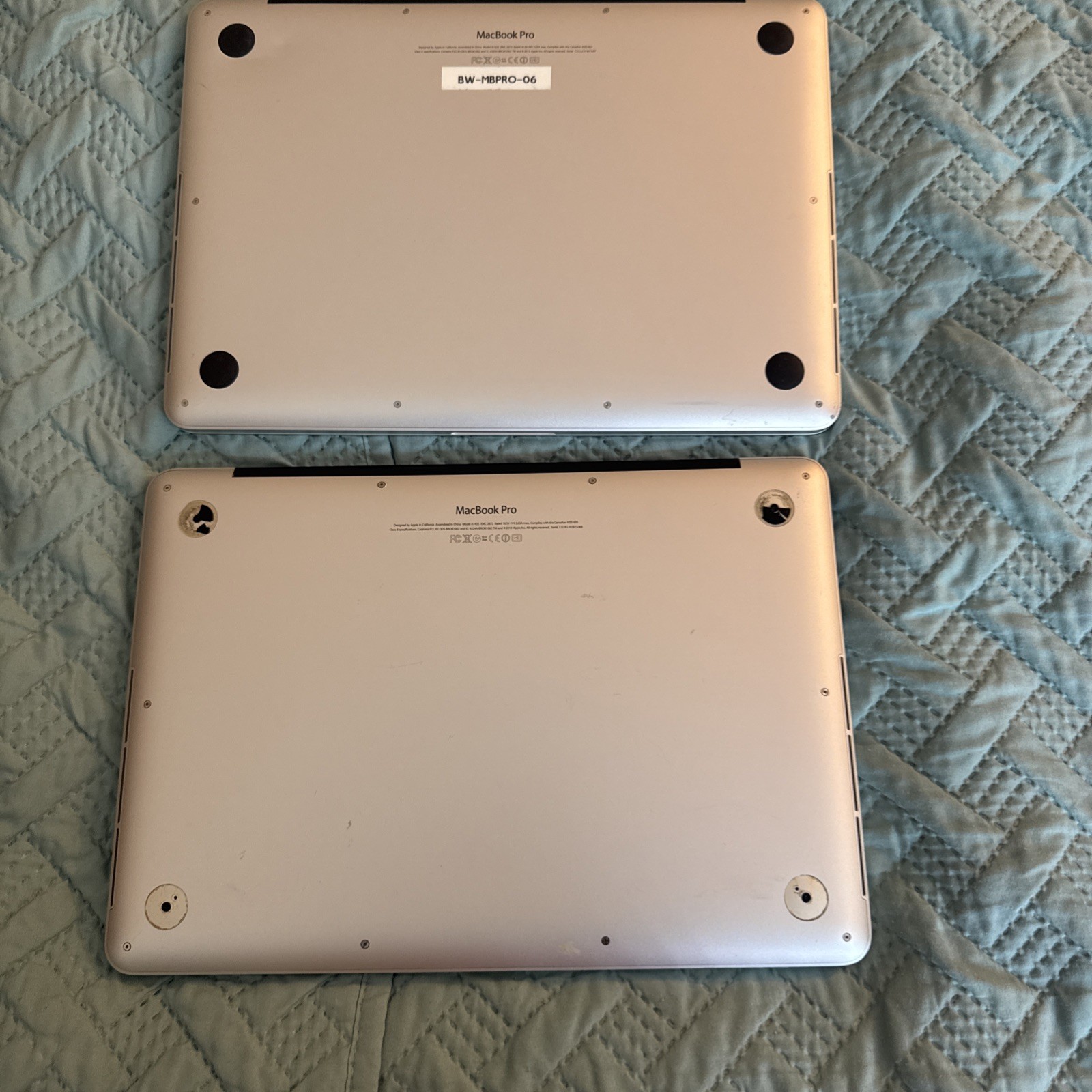 Lot of (8) Apple MacBooks: 2- PRO’s 1425, 2-AIR, A1466, 2-AIR, A1465/2-AIR,A1370