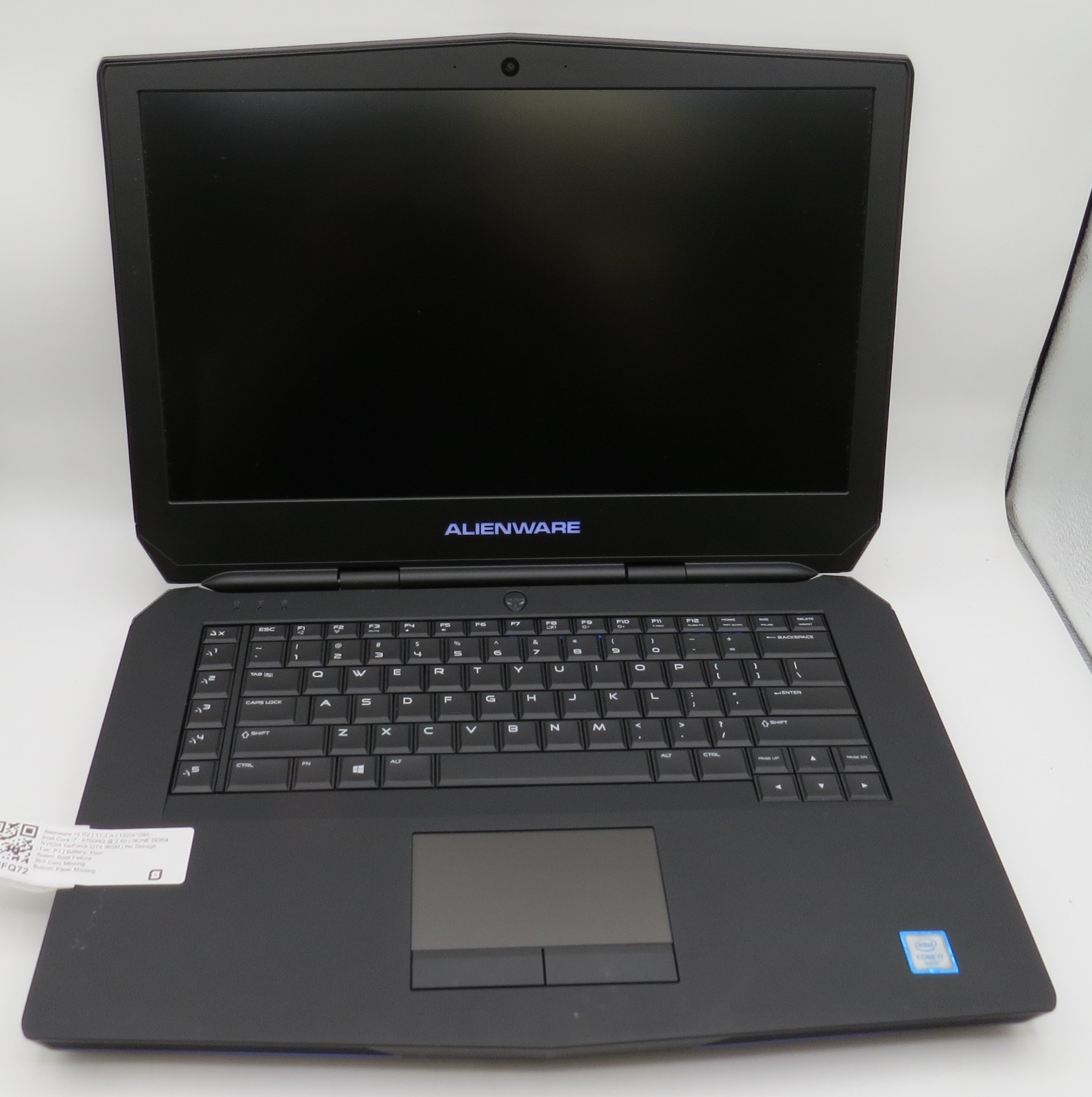 Alienware 15 R2 | i7-6700HQ @ 2.6GHz | GeForce GTX 965M | No RAM/HDD/OS/AC PARTS